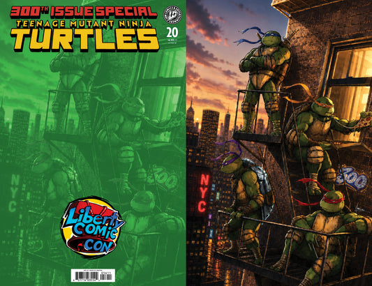 TMNT 300th Issue Liberty Comic Con Exclusive Cover Virgin